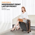 thumbnail image 4 of New York Xpress 20-inch Hardside Carry on Luggage with TSA Lock and Laptop Pocket, Black, Cy2431, 4 of 9