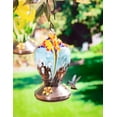 thumbnail image 3 of Evergreen Art Glass Hummingbird Feeder, Red Dipped, 3 of 3