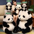 thumbnail image 6 of GvuoFny Cute Panda Stuffed Animal – 10"/14"/20" Soft Plush Sitting Panda Toy, Weighted Bottom Huggable Pillow Gift for Panda Lovers, 6 of 6