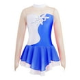 thumbnail image 4 of iiniim Kids Girls Long Sleeve Skirted Leotards Ballet Figure Ice Skating Dance Dress 6-16, 4 of 7