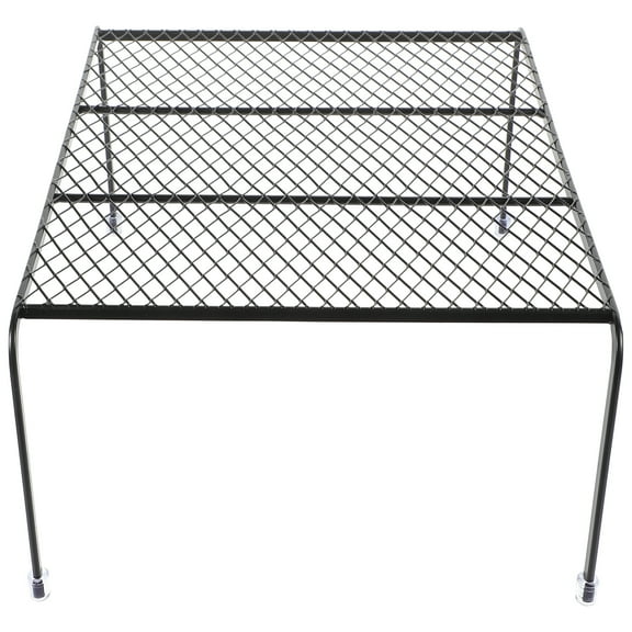 Black Iron Kitchen Shelf Organizer with Ventilated Design for Home Use Large Size 17.5x12.5x43.5