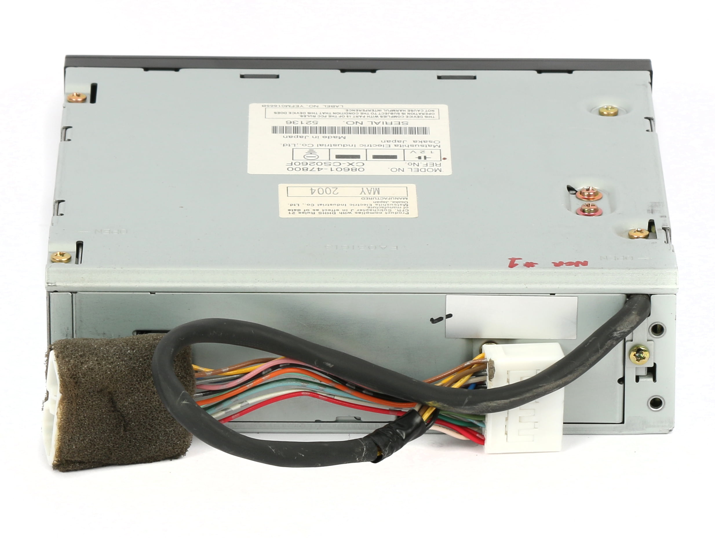 Restored 2004-2005 Toyota Prius 6 Compact Disc Player 08601-47800 Face 74845 (Refurbished)