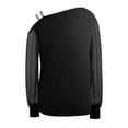 thumbnail image 4 of Shirts For Women Festive Blouses Black Elegant Sexy Year's Eve Outfit Sequins Top Casual Glitter Glitter Shirt Glitter Tops Tunics Trendy Clothing, 4 of 5