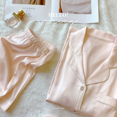 thumbnail image 3 of Pijama de verano para mujer, de manga corta, estilo niña, ropa de abrigo informal, traje de dos piezas para el hogar para estudiantes de seda de hielo, 3 of 6