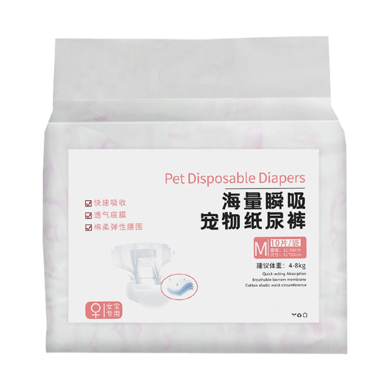 Dog Diapers Disposable Accessories Soft Pee Diapers Pet Diapers for Travel Playpen Outdoor Excitable Urination Incontinence female M