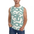 thumbnail image 3 of Uemuo Hand Drawn Snake Pattern Men's Sleeveless T-Shirt,Muscle Athletic Tank Top, Moisture-wicking Quick-dry Breathable Classic Tee Top for Gym Run Outdoor Sports-, 3 of 8