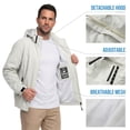 thumbnail image 4 of GENTS BLISS Mens Rain Jackets Lightweight Waterproof Breathable Jackets for Men with Hood Windproof Outdoor Men Raincoat for Hiking Cycling Travel, 4 of 8