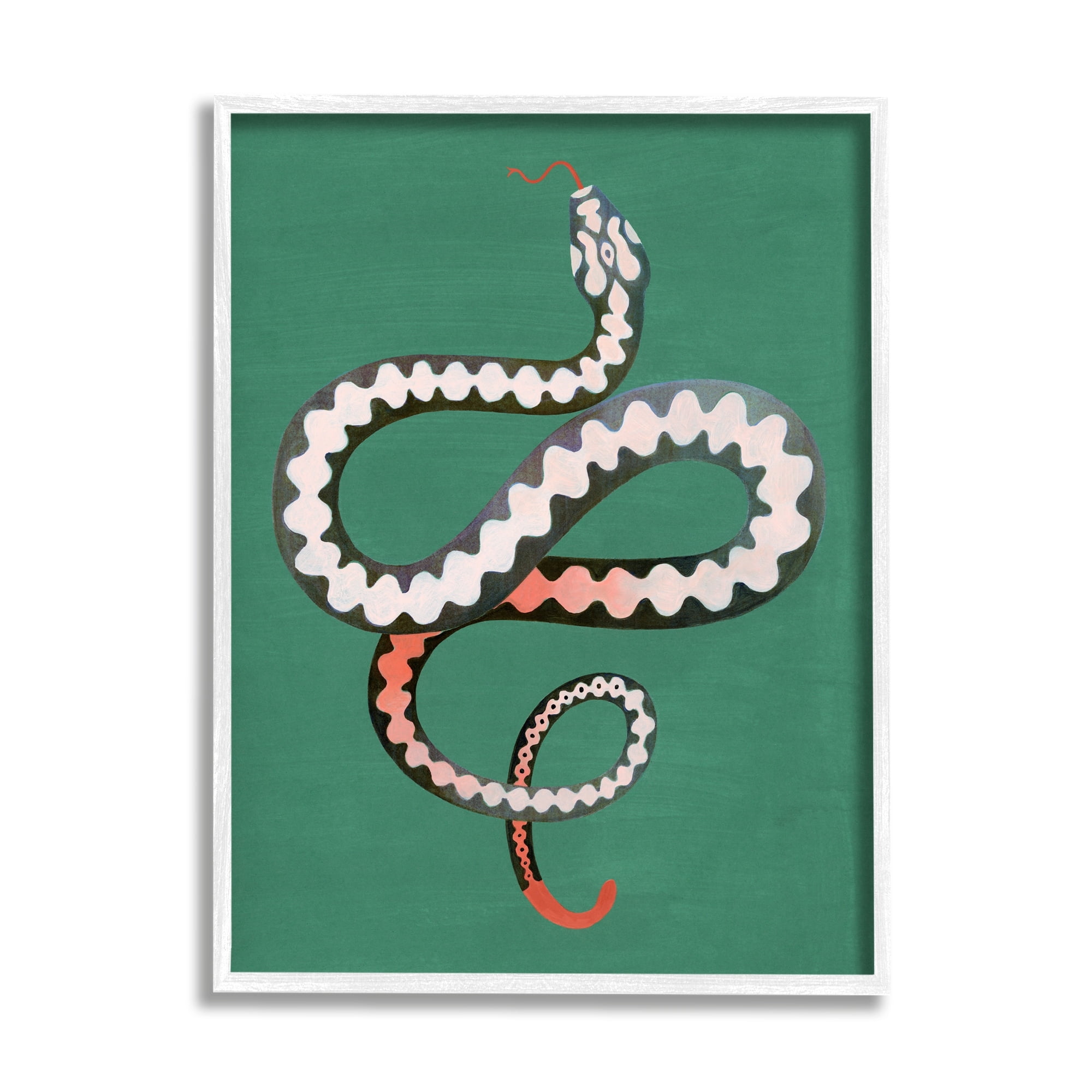 Stupell Industries Flexible Viper Symbol Snake Reptile Vivid Portrait,11 x 14, Design by Grace Popp