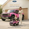 thumbnail image 5 of Ford Bronco 3 in 1 Push Car with Canopy for Toddlers 1–3, Ride On Push Car Toy with Adjustable Parent Steering Handle, Removable Guardrail & Footrest, Music, Horn, Under Seat Storage, Silent Wheels, 5 of 10