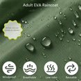 thumbnail image 5 of Ceisia Men Portable Hooded Rain Poncho Lightweight Waterproof Reusable Loose Rain Cape Non Disposable Raincoat For Hiking Camping Travel Outdoor Activity Gift, 5 of 8