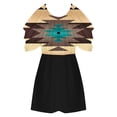 thumbnail image 5 of Cold Shoulder Tops for Women Floral Print Short Sleeve Shirts Dressy Casual Sexy Tops Round Neck Tees Blouses, 5 of 5