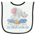 thumbnail image 2 of Inktastic My Meme Loves Me Baby Terry Cloth Bib, 2 of 3