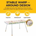thumbnail image 4 of Happy Easter Bunny Table Cloths for 8 Foot Rectangle Tables, Spring Floral Pink Blue Plaid Patio Waterproof Elastic Fitted Tablecloths, Washable Rectangular Table Cover for Camping, 4 of 8