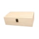 thumbnail image 3 of Caja de almacenamiento de madera, caja de recuerdos, vitrina de joyería, organizador decorativo portátil con tapa para joyas, aretes,, 3 of 9