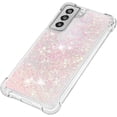 thumbnail image 6 of Compatible with Samsung Galaxy S21 FE Case Glitter Luxury Cute Love Liquid Quicksand Clear TPU Girls Women Stylish Bumper Shockproof Protective Case for Samsung Galaxy S21 FE 5G Pink YB, 6 of 12