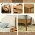 thumbnail image 6 of Roundhill Furniture Vichy 6-Piece Rubberwood Bedroom Set with Corduroy Upholstered Queen Bed, Dresser, Mirror, 2 Nightstands, and Chest, 6 of 14