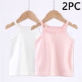 thumbnail image 2 of Fancifize 2 Pack Girls Ribbed Knit Tank Tops Cotton Scoop Neck Sleeveless Cami Undershirts for Kids, 2 of 6