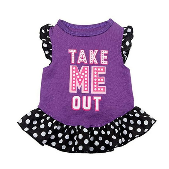 Beautiful Heart Pattern Pet Dress Innovative Fine Knitted Cotton Dog Dress for Daily Wear