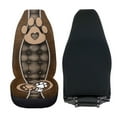 thumbnail image 4 of Uorisanigo Car Seat Covers for Front Seats – Plush Faux Leather Dog Paw Print Seat Covers Auto Driver Seats Cover, 2 PCS Interior Accessories Cover for Car Truck Van SUV, 4 of 7