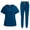 Blue, variant on Functional Scrubs Set for Medical  Work Clothes Comfortable Fit for Uniform Set for Hospitals, Clinics & Veterinary Practices