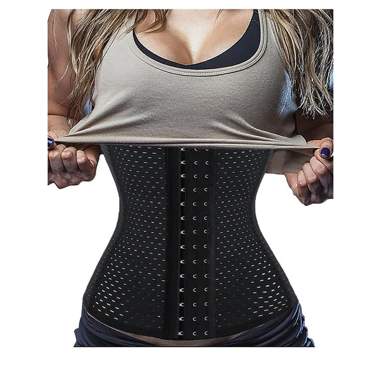 Youloveit Women's High Waist Abdomen Control Body Shaping Hip Lifting  Slimming Body Shaping Waist Trainer And Shaper-3 Row 15 Buckle Waist Belt