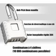 thumbnail image 4 of Digit Code Padlock, Waterproof Outdoor Padlock, Heavy Duty and Anti-Theft, 8mm Combination Padlock Latch, Exterior Garage Door Lock-Black, 4 of 5