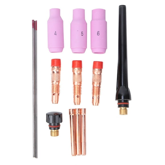 Tig Welder Kit, 14pcs Ceramic Metal Easy To Install Tig Torch Accessories Standard Size For 17/18/26 Torch 14PCS