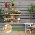 thumbnail image 5 of Costway Bamboo Plant Stand 5 tier 10 Potted Plant Shelf Display Holder Natural, 5 of 9