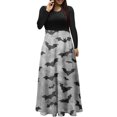 thumbnail image 1 of Long Sleeve Dress,3/4 Sleeve Dress for Women,Womens Fashion Printed Long Sleeve Round-Neck Pullover Patchwork Dress,Dress for Women Casual,Dress with Sleeves, 1 of 5