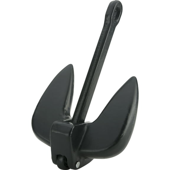Attwood 9934B1 Solid Cast Iron 15-Pound Navy Boat Anchor, Black PVC-Coated, Boat Accessories