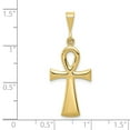 thumbnail image 2 of FJC Finejewelers 10 kt Yellow Gold Egyptian Ankh Cross Charm 36 x 15 mm, 2 of 6
