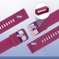 thumbnail image 4 of Correas de reloj de silicona Uxcell de 22 mm de ancho, correas deportivas de liberación rápida para hombres y mujeres, color rojo vino, 4 of 7