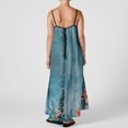 thumbnail image 5 of WILLBEST Robes pour Femmes Robe Maxi Contrastée Bretelles Spaghetti Tenues d'Été Voyage Sans Manches Longues Robes, 5 of 5