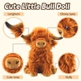 thumbnail image 4 of Peluche de peluche Banker Highland con forma de vaca, 27 cm, color marrón, 4 of 8