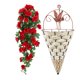 thumbnail image 2 of Decoración del hogar, decoración de habitaciones, decoración de paredes, juego de rosas artificiales para colgar en la pared, flores falsas de ratán para centros comerciales, decoración del hogar, arr, 2 of 9