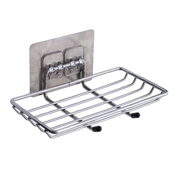Jabonera de Metal Con Gancho Montaje en Pared Autoadhesivo Duradero Sunnimix Jabonera 14,5 cm x 8 cm x 3,5 cm