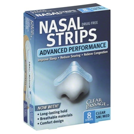 Aso Clear Passage Nasal Strips, 8 ea