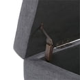 thumbnail image 4 of Atlin Designs 48"W Linen Upholstered Storage Bench in Slate Gray, 4 of 9