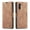 Brown, variant on Casus Wallet Case Leather CaseMe Card Holder Cover for Samsung Galaxy S22 - Black