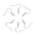 thumbnail image 2 of 20pc 304 Stainless Steel Earring Hooks Ear Wire with Horizontal Loop Stainless Steel Color 20~22x22mm Hole: 2mm Pin: 0.7mm, 2 of 3