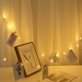thumbnail image 5 of MeAddHome 1-4Packs Photo Clip String Lights 20/40 LED Lights with 20/40 Wooden Clips for Hanging Pictures Photo Battery Operated Perfect Bedroom Wall Decor Valentine's Day Wedding Decorations, 5 of 8