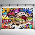 thumbnail image 2 of 7x5ft Backdrop 80's 90's Themed Party Decoration Hip-Hop Graffiti Style Photo Booth Background Studio Props LXVV652, 2 of 3