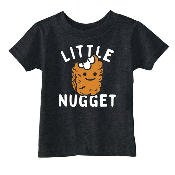 Toddler Funny T Shirts Little Nugget Sarcastic Chicken Nuggets Graphic Novelty Tee for Toddlers
