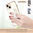 thumbnail image 5 of iPhone 13 Case, iPhone 13 Phone Case Love Heart Cute Case with Wristband Kickstand Holder Soft TPU Plating Bumper Protective Slim Shockproof iPhone 13 Case Cover for Girls Women, White, 5 of 15