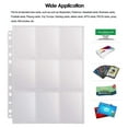 thumbnail image 2 of Pockets Double-Sided Trading Card Pages Sleeves 9-Pocket Clear Plastic Game Card Protectors for Fit 3 Ring Binder, 2 of 10