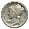 thumbnail image 2 of 1916-D Mercury Dime Fine-15 PCGS, 2 of 3