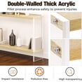 thumbnail image 6 of CozyHom Acrylic Console Table, 47.24" Modern Entryway Table with Storage Shelf, Clear Acrylic Doorway Table, 2-Tier Sofa Table for Living Room, Bedroom, Hallway, and Dining Room (Natural Oak), 6 of 7
