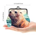 thumbnail image 2 of Elegant Microfiber Coin Purse with Zinc Alloy Jaws | 4.3x4.7 in/11x12 cm | Stylish and Secure Organizer Bag for Women and Men, 2 of 7