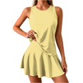 thumbnail image 2 of Womens Skirted Tankini Bathing Suit 2 Piece Swimwear with Sleeveless Tank Top and Flared Swim Skirt Modest Tummy Control Swimwear, S, 2 of 6