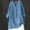 Navy, variant on Ladies Shirts Summer Top for Women Shirts Loose Button Down Blouse Tops for Casual Everyday wear Stand Solid Long Sleeve Shirt Comfortable Women Blouse Feminine Daily Top Navy S
